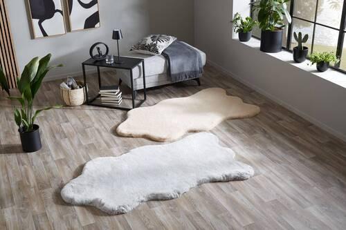 Kunstfell Teresa Beige 80x150 cm Waschbar - Beige, ROMANTIK / LANDHAUS, Textil (80/150cm) - James Wood