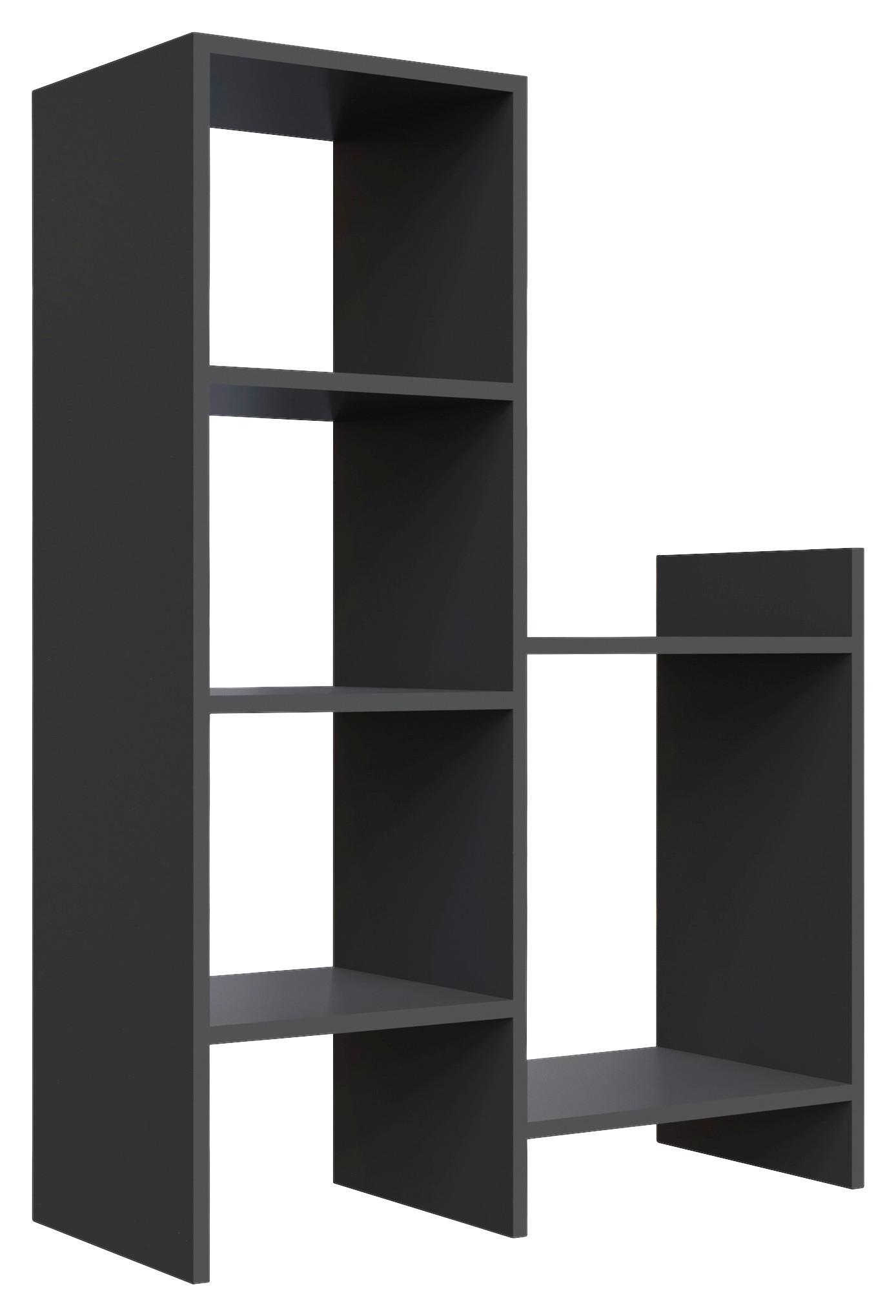 REGÁL NA TOPÁNKY EARL - antracitová, Design, kompozitné drevo (85,6/120/35,6cm) - Livetastic