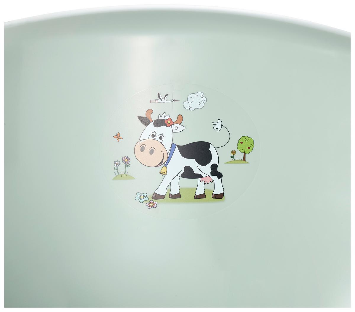 Babybadewanne 'Funny Farm' salbeigrün - Salbeigrün, MODERN, Kunststoff (84/49/29cm)