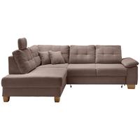 Ecksofa Brizzini Goldfarben S: 206x274 Cm - Graubraun/Naturfarben, MODERN, Textil (206/274cm) - Livetastic