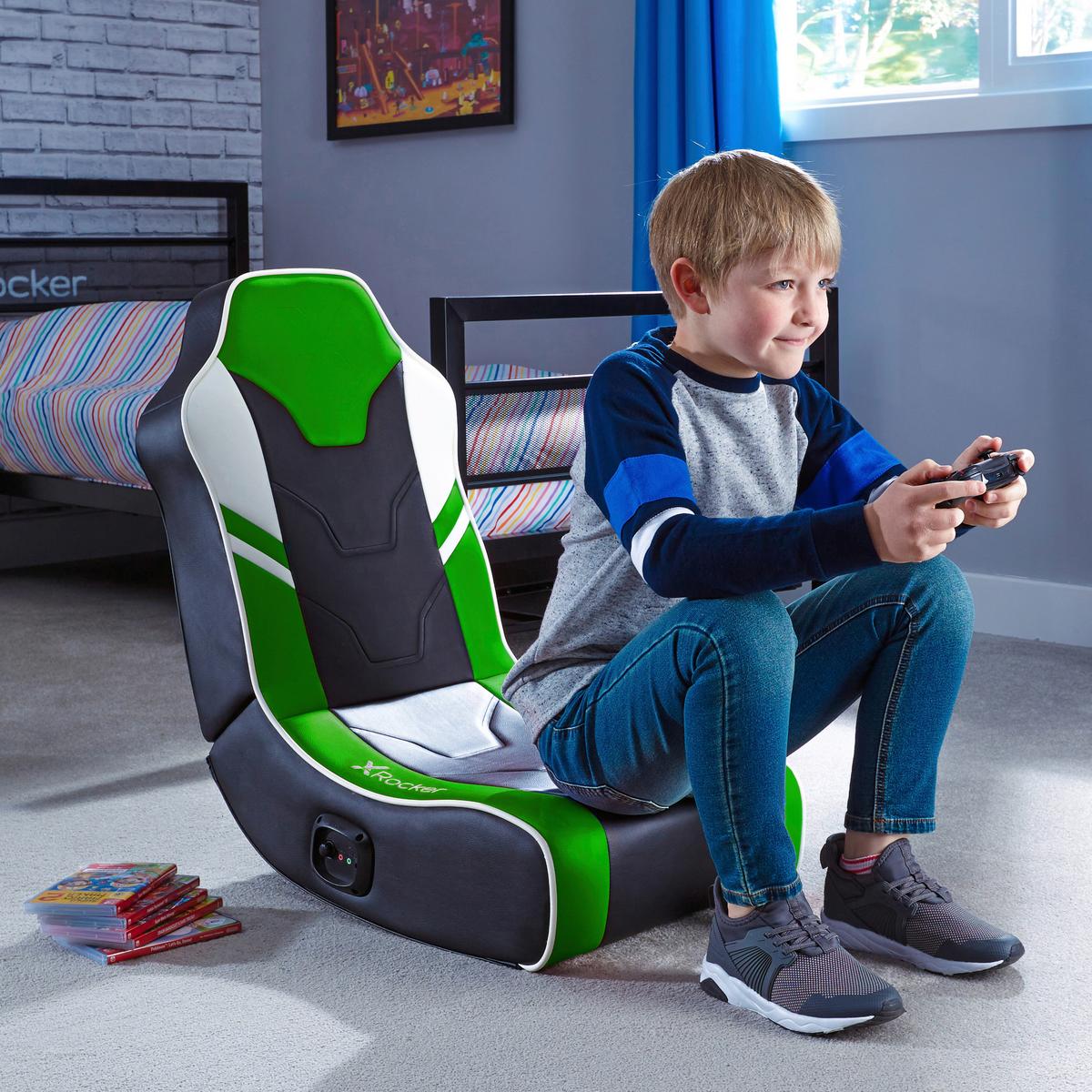 Gamingsessel Shadow 2.0 - Grün, MODERN, Textil (42/64/75cm) - X Rocker