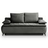 Schlafsofa Sendi Greige B: 210cm - Greige/Schwarz, Basics, Holz/Textil (210/103/90cm) - MID.YOU