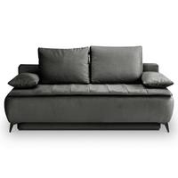 Schlafsofa Sendi Greige B: 210cm - Greige/Schwarz, Basics, Holz/Textil (210/103/90cm) - MID.YOU