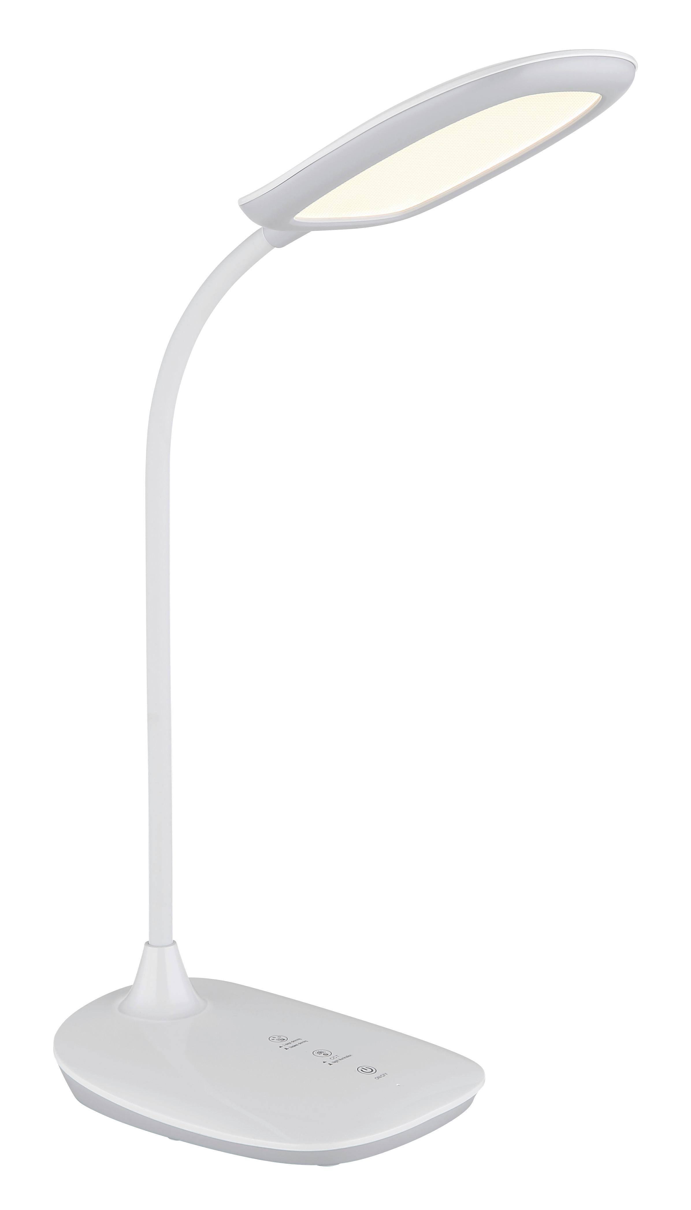 LED-Tischleuchte 58455w - Weiß, Design, Kunststoff (28/13,6/40cm) - Globo