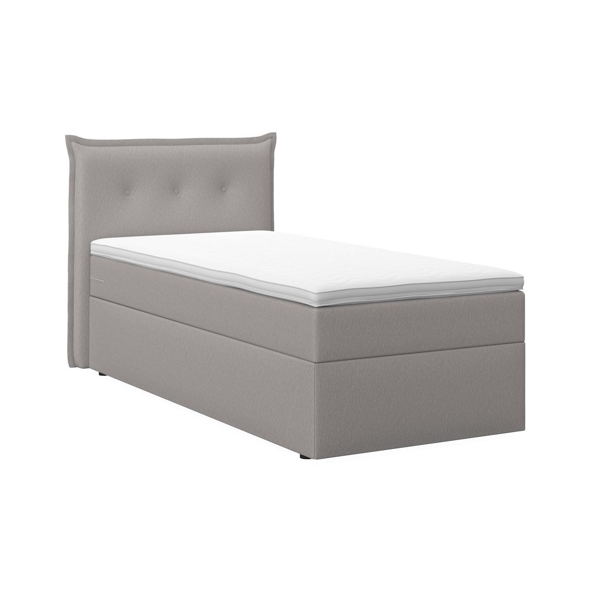 Boxspringová postel POLO 90x200, šEDá - šedá/černá, Moderní, dřevo/textil (90/200cm) - Bessagi Home