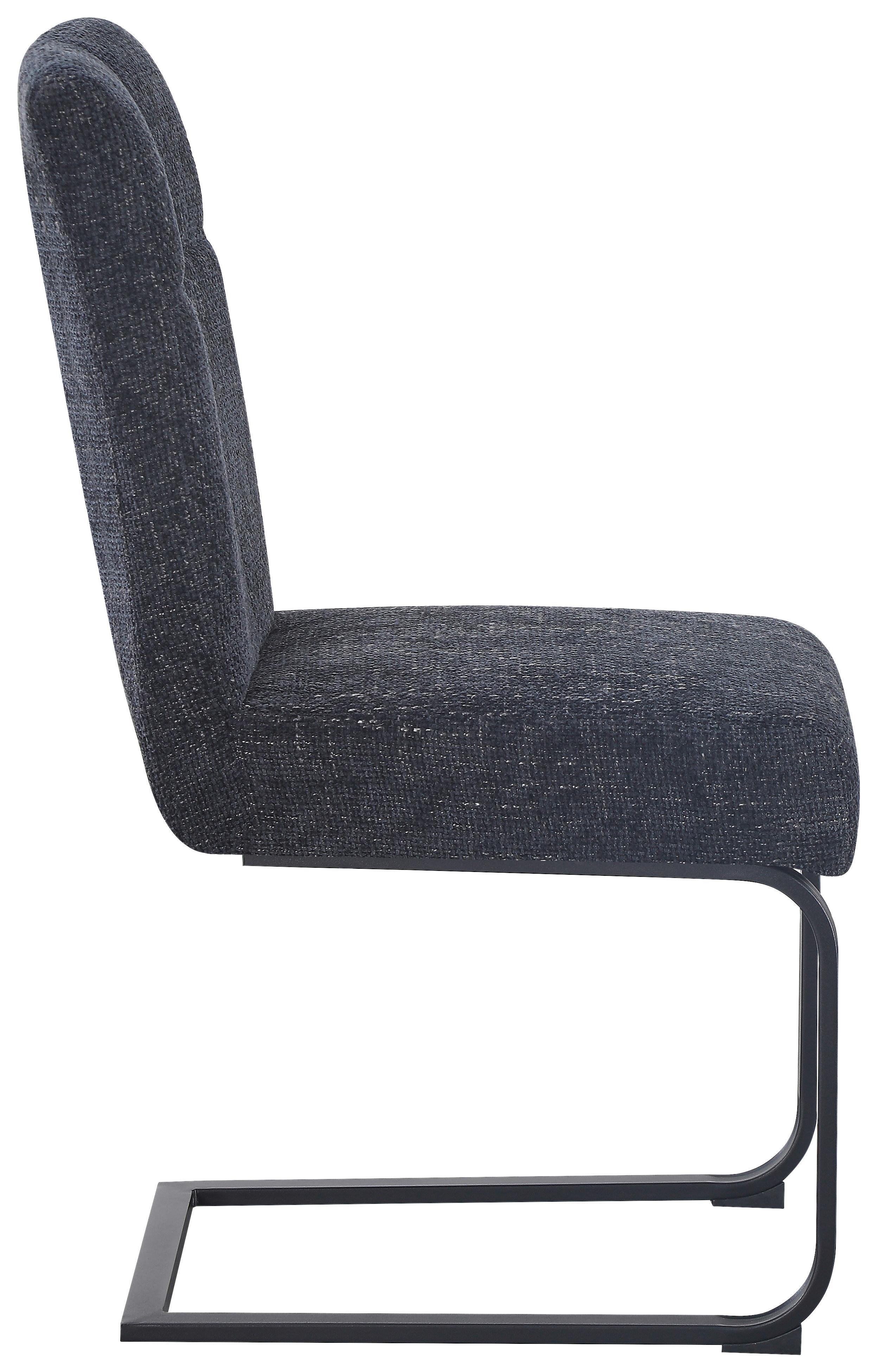 Stolička s pružným podnožim Luise 2 - čierna, Modern, kov/textil (48/92/60cm) - Mömax
