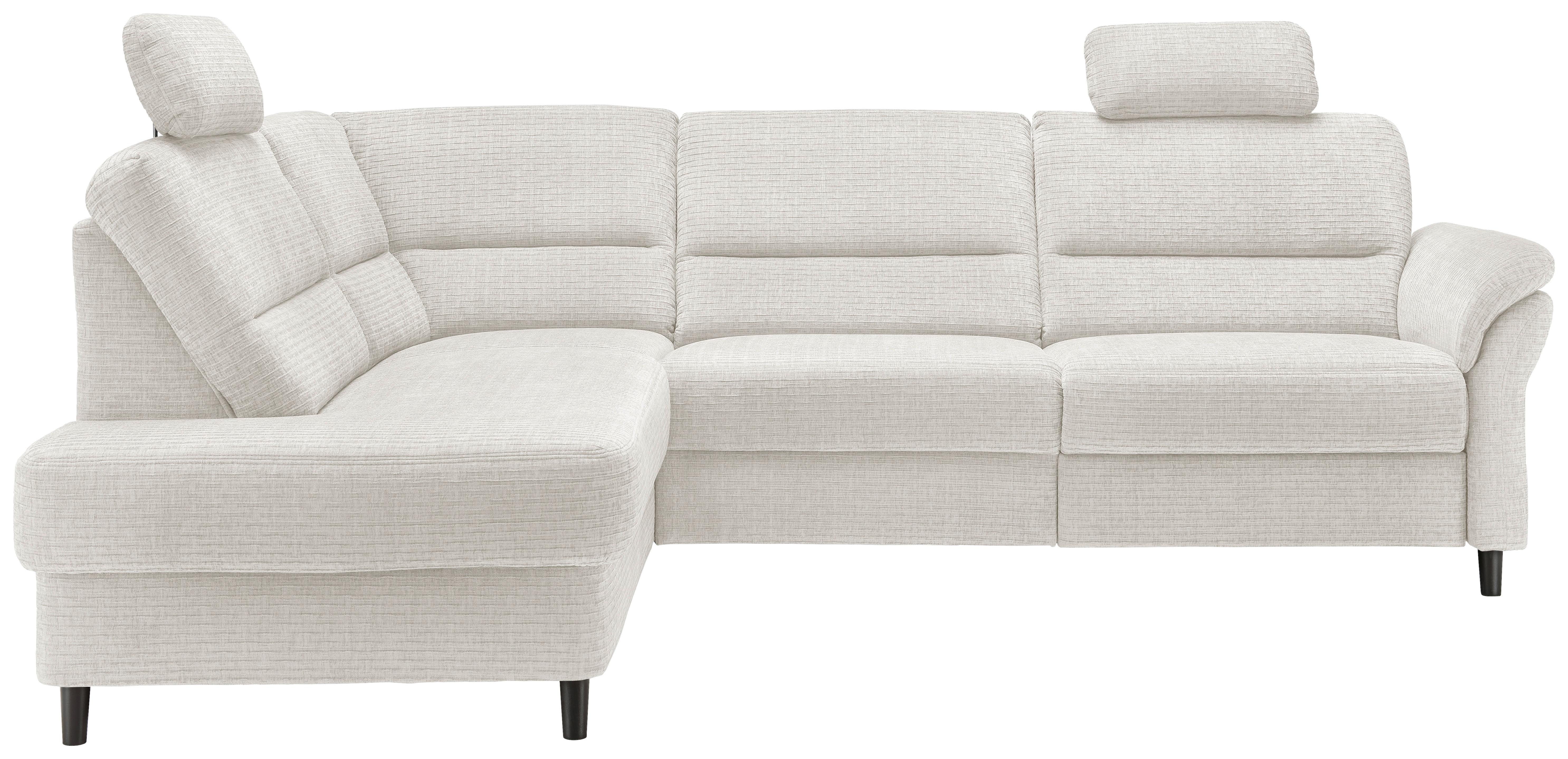 Ecksofa Cavoli Creme Relaxfunktion S: 190x266cm - Creme/Schwarz, MODERN, Textil (190/266cm) - Livetastic