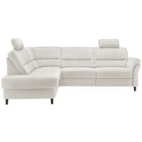 Ecksofa Cavoli Creme Relaxfunktion S: 190x266cm - Creme/Schwarz, MODERN, Textil (190/266cm) - Livetastic