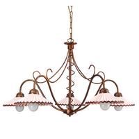 Kronleuchter 4257/5b - Bernsteinfarben, KONVENTIONELL, Keramik/Metall (85/110cm)