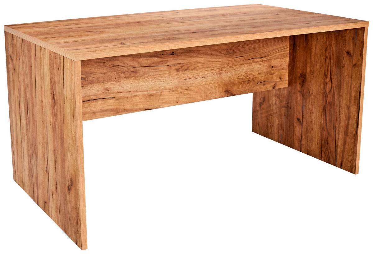 Schreibtisch B 160cm H 76cm Profi, Eiche Dekor - Eichefarben, MODERN, Holzwerkstoff (160/76/80cm) - Ondega