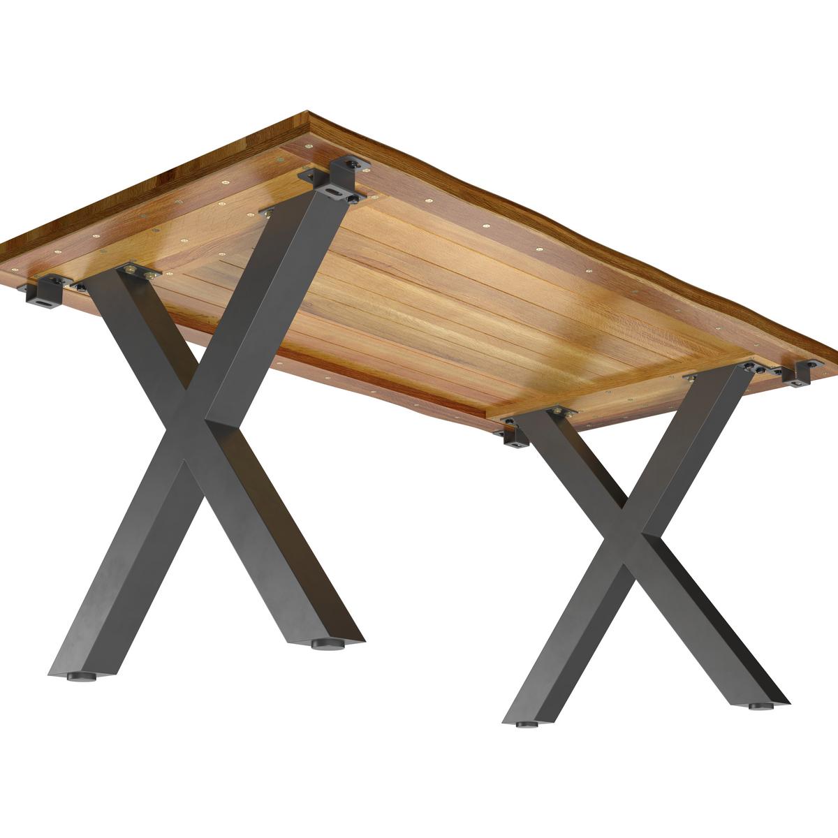 VÝSUVNÝ STŮL ARIANO - černá/barvy dubu, Moderní, kov/dřevo (240-160/76/90cm) - Bessagi Home