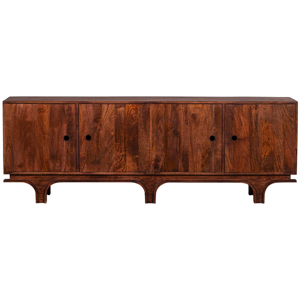 Sideboard Staes Walnussfarben B: 200 Cm - Walnussfarben, Design, Holz (200/70/45cm) - Livetastic