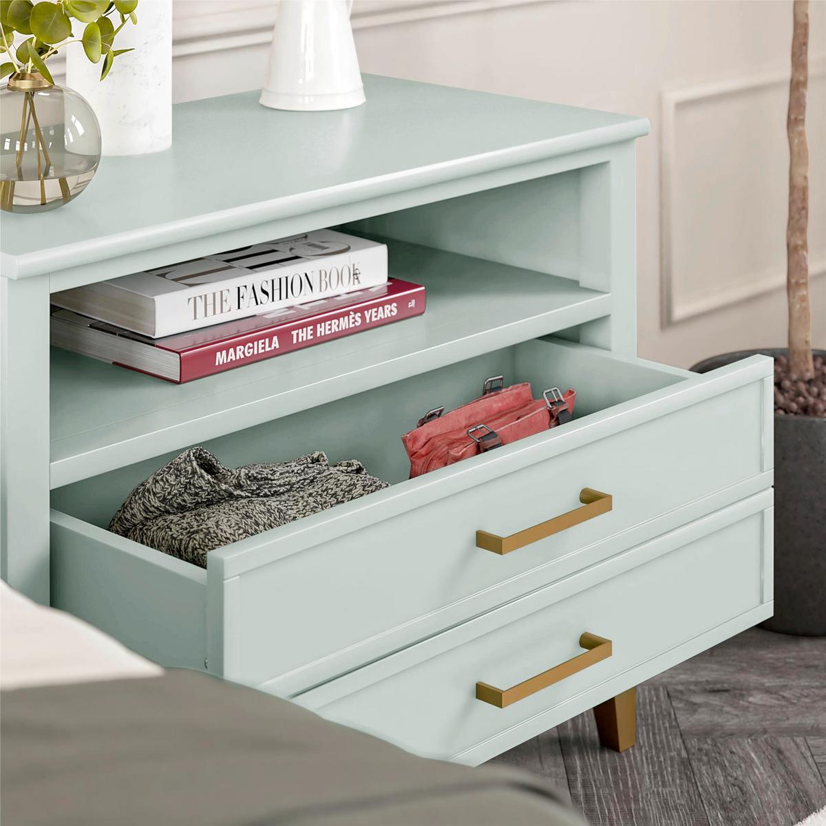 Nachttisch Westerleigh, Grün B: 76 Cm - Grün, Design, Holzwerkstoff/Metall (76/61/40cm) - MID.YOU