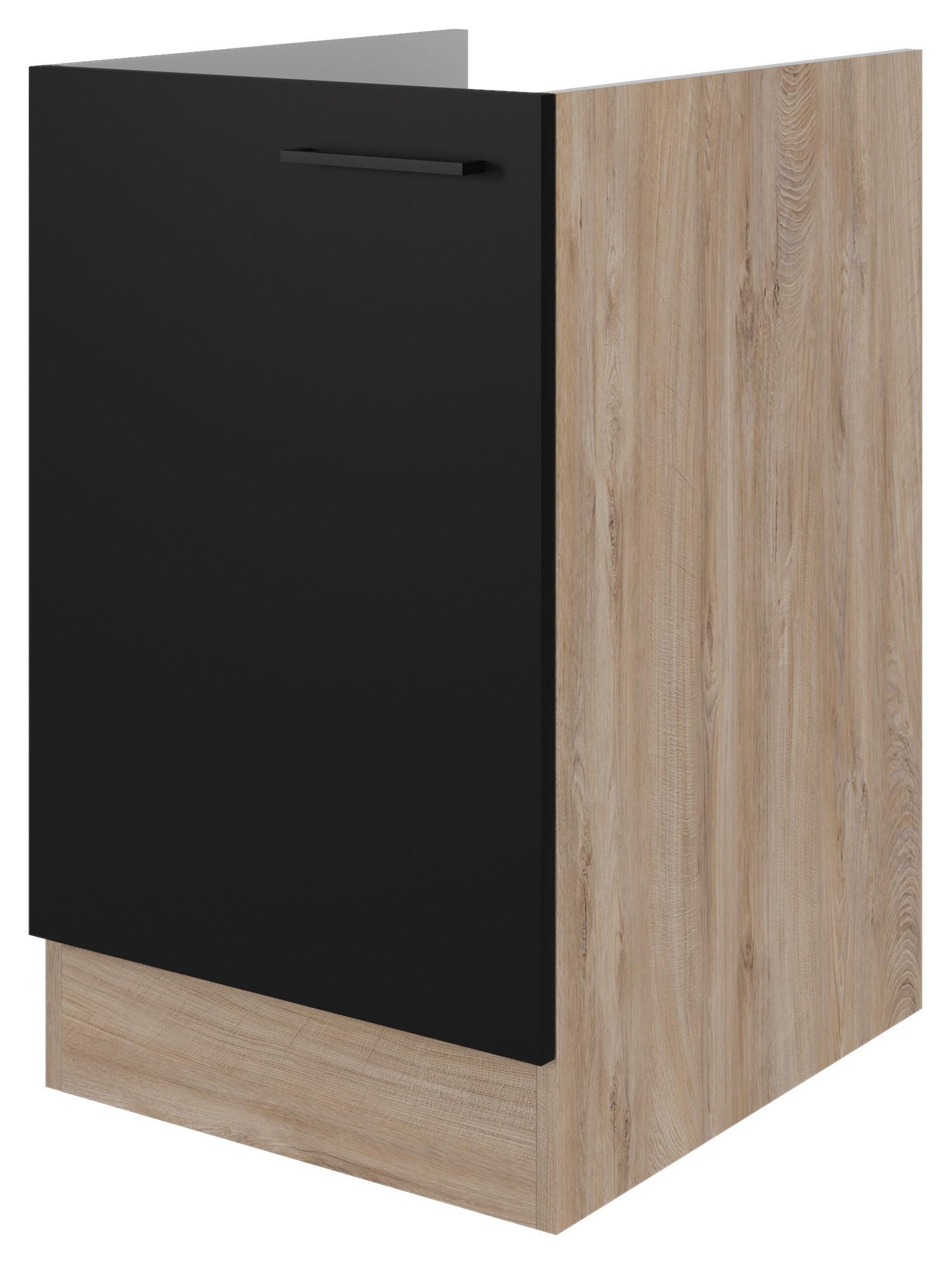 Skrinka pod drez CAPRI CAPRI SPU 50-1 - čierna/farba duba, Konventionell, kov/kompozitné drevo (50/82/57cm) - FlexWell
