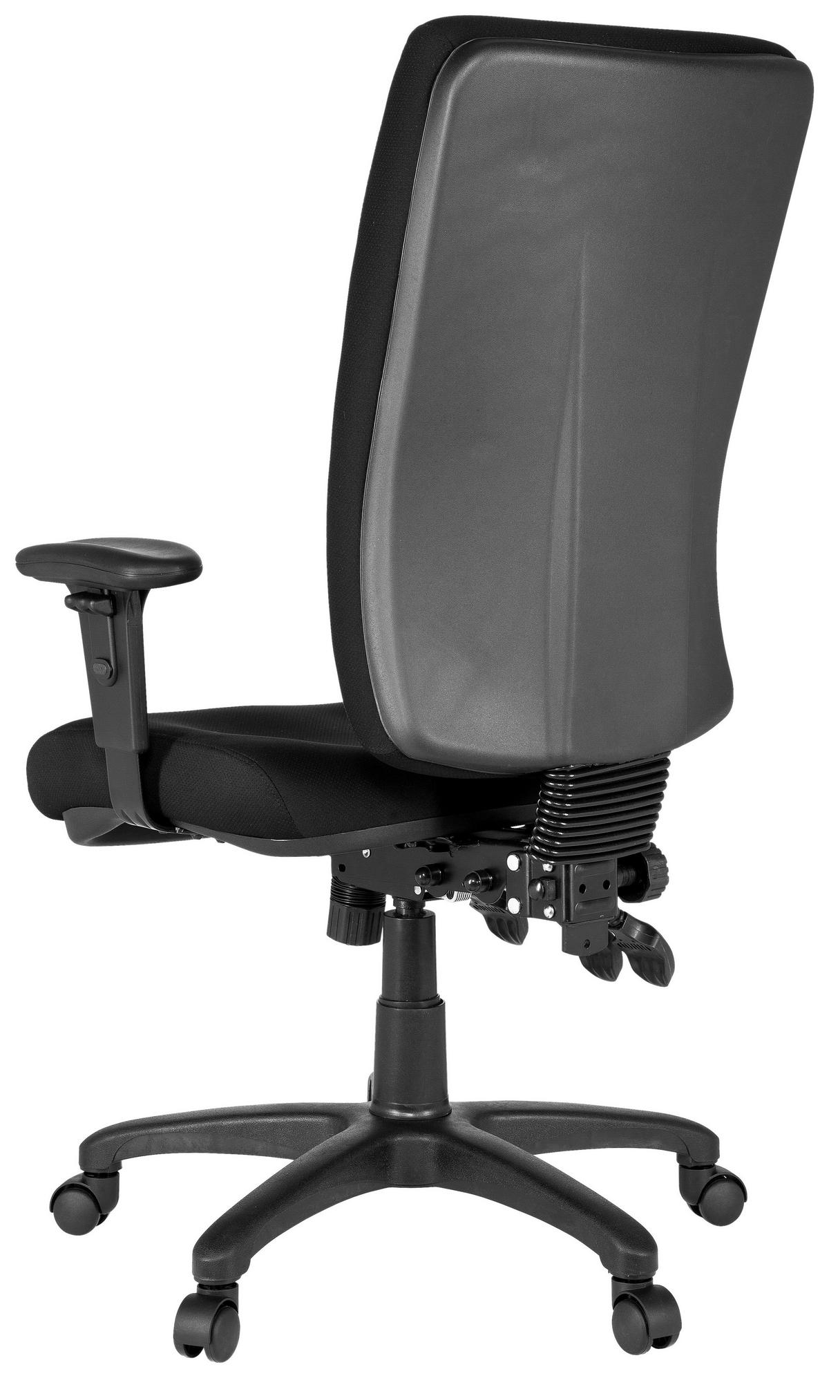 Bürostuhl Zenit High Schwarz Bis 120 Kg - Schwarz, Basics, Kunststoff/Textil (56/130/45cm) - MID.YOU