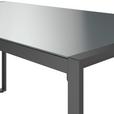 Loungegarnitur Leon - Grau, MODERN, Glas/Metall (176,5/239cm) - Beldano