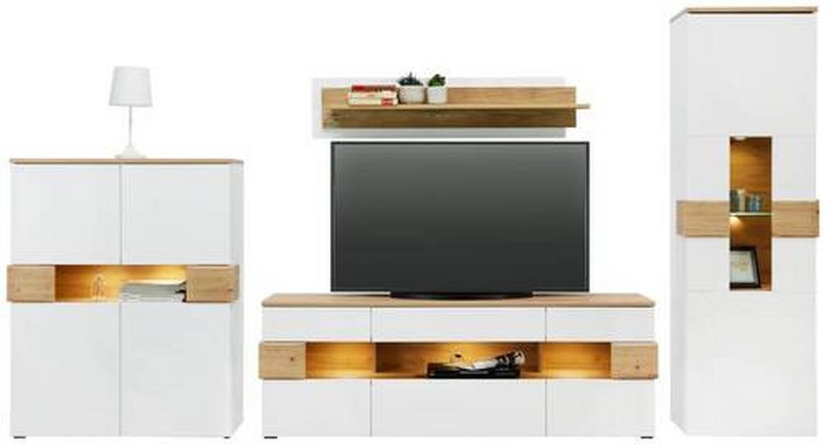 VYSOKÁ KOMODA DIMITRI - Moderní, kompozitní dřevo/plast (100/128/42cm)