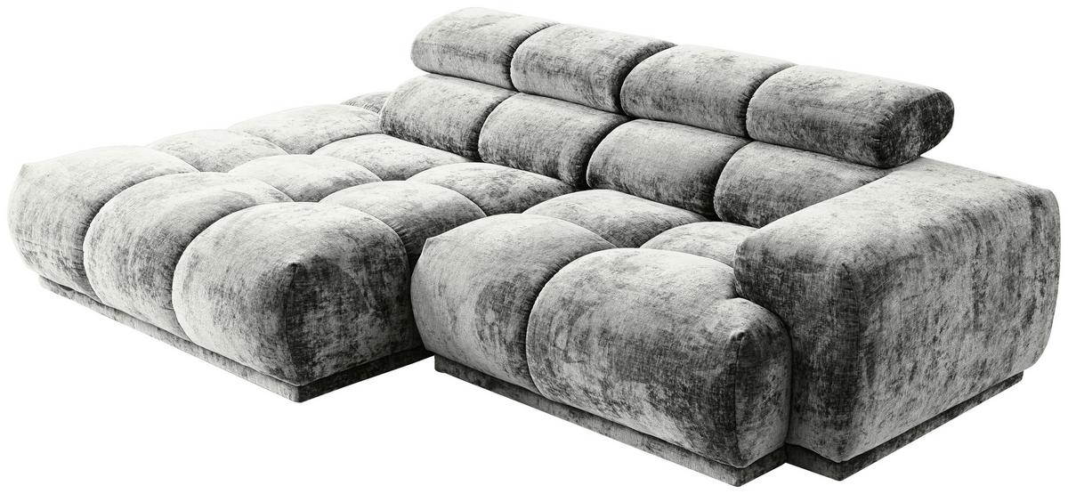 Ecksofa Chani Grau, Schenkel: 150x239 Cm - Grau, MODERN, Textil (150/239cm) - MID.YOU