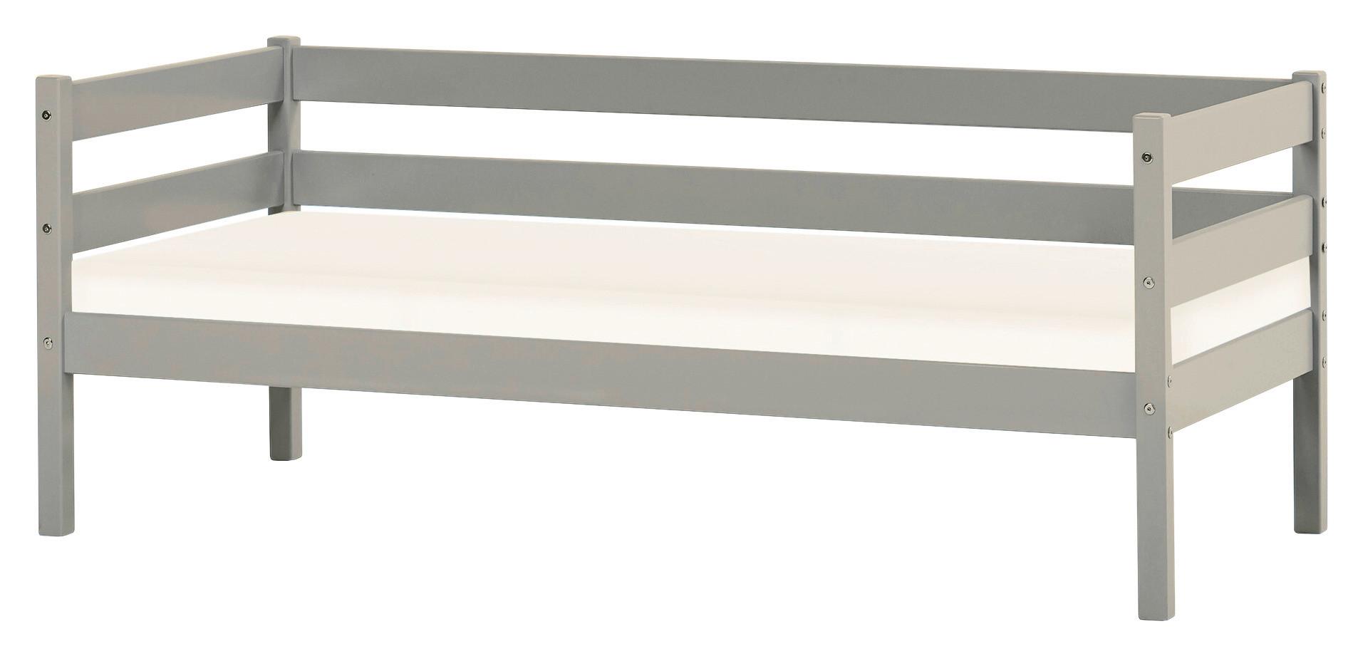 Kinder-/jugenbett Comfort Grau, Lf: Ca. 70x160 Cm - Grau/Kieferfarben, MODERN, Holz (70/160cm) - MID.YOU