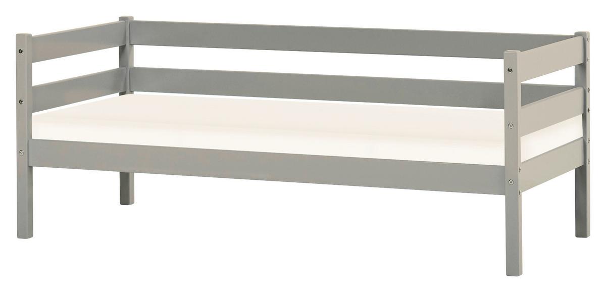 Kinder-/jugenbett Comfort Grau, Lf: Ca. 70x160 Cm - Grau/Kieferfarben, MODERN, Holz (70/160cm) - MID.YOU