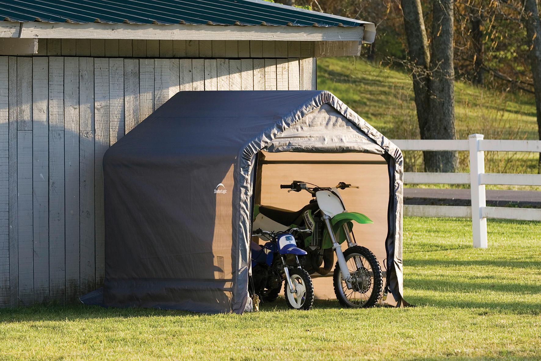 Zeltgarage Shed-In-A-Box 3,24m² - Grau, Basics, Kunststoff (180/180/180cm)