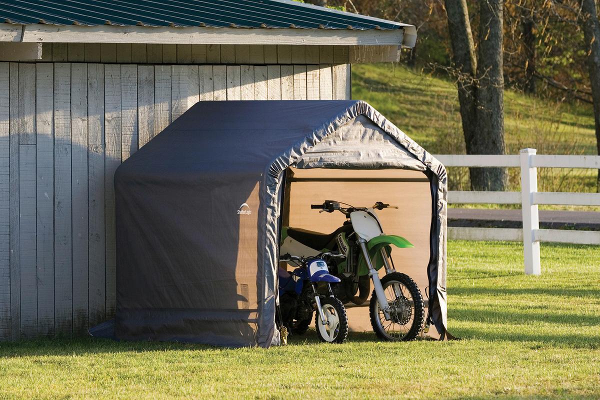 Zeltgarage Shed-In-A-Box 3,24m² - Grau, Basics, Kunststoff (180/180/180cm)