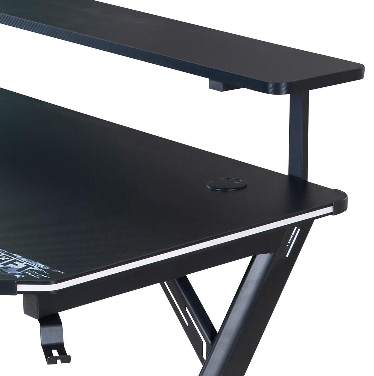 Gamingtisch Minecraft - Schwarz, MODERN, Holzwerkstoff/Metall (120/60/89,5cm) - Minecraft