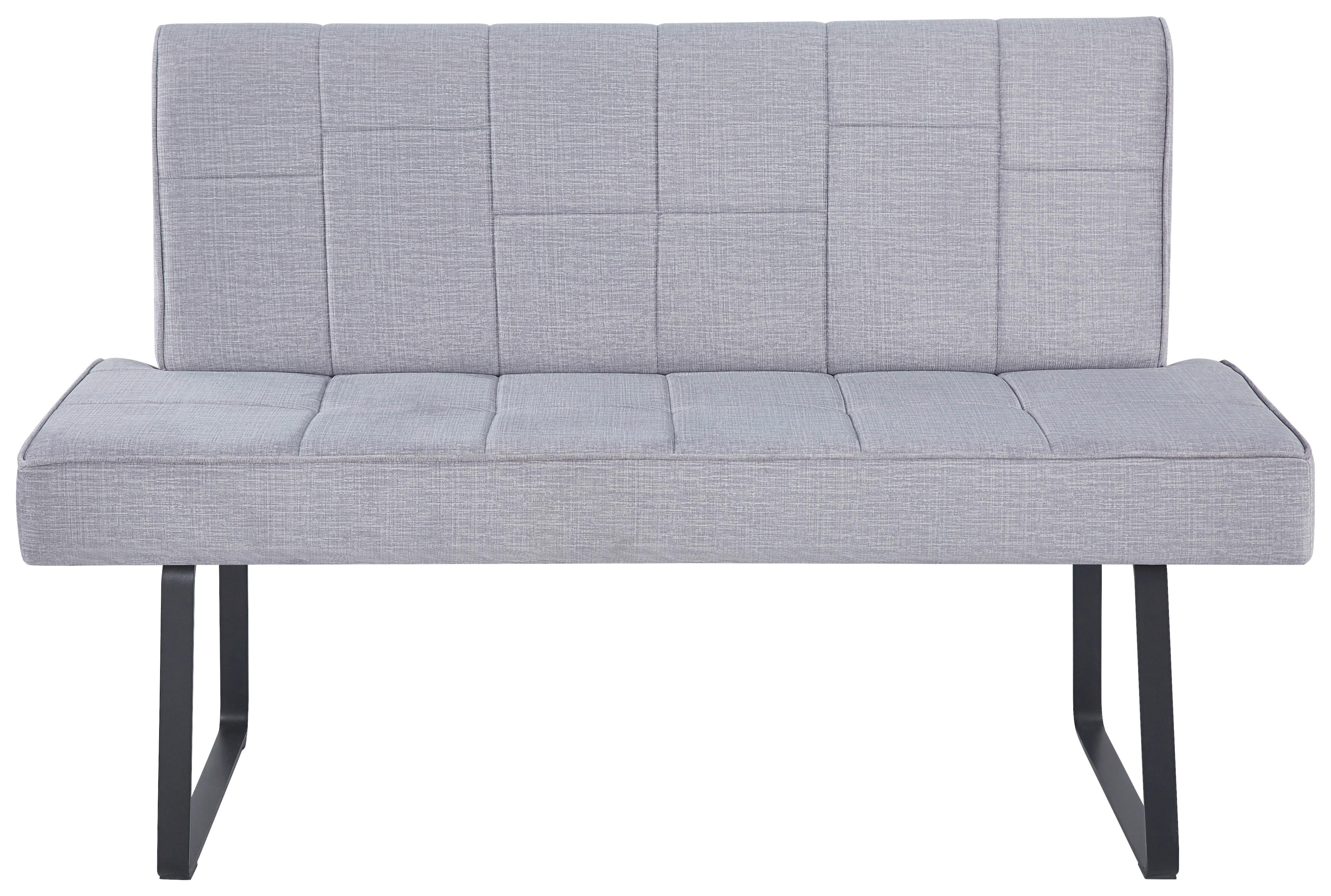 Sitzbank Tilos Mit Lehne Samt Hellbraun, B: 140 Cm - Hellbraun, KONVENTIONELL, Textil/Metall (140/88/62cm) - MID.YOU