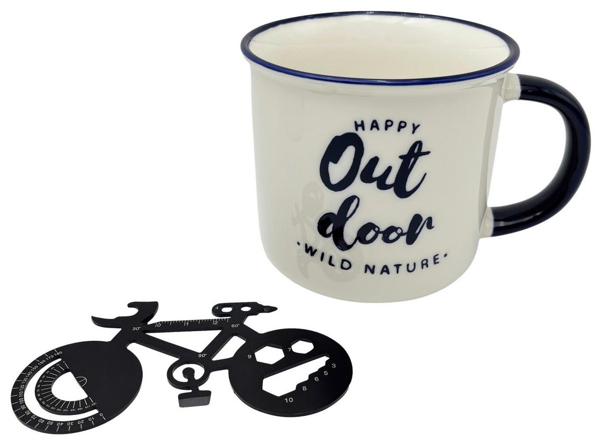 Kaffeebecher Toni- Paz- - Blau/Schwarz, Basics, Keramik/Metall (9.5/8.5cm) - James Wood