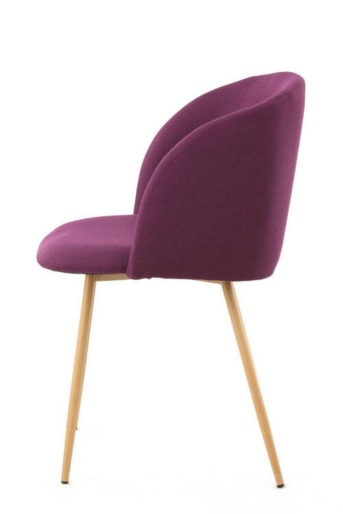 Sada židlí 2 kusy - purpurová, Design, kov/plast (54/84/56cm)