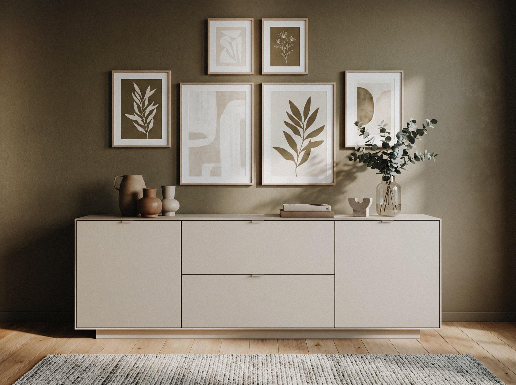 Kommode Sivas B: 185 cm Sandfarben - Sandfarben, Design, Holzwerkstoff (185/62/37,5cm) - MID.YOU