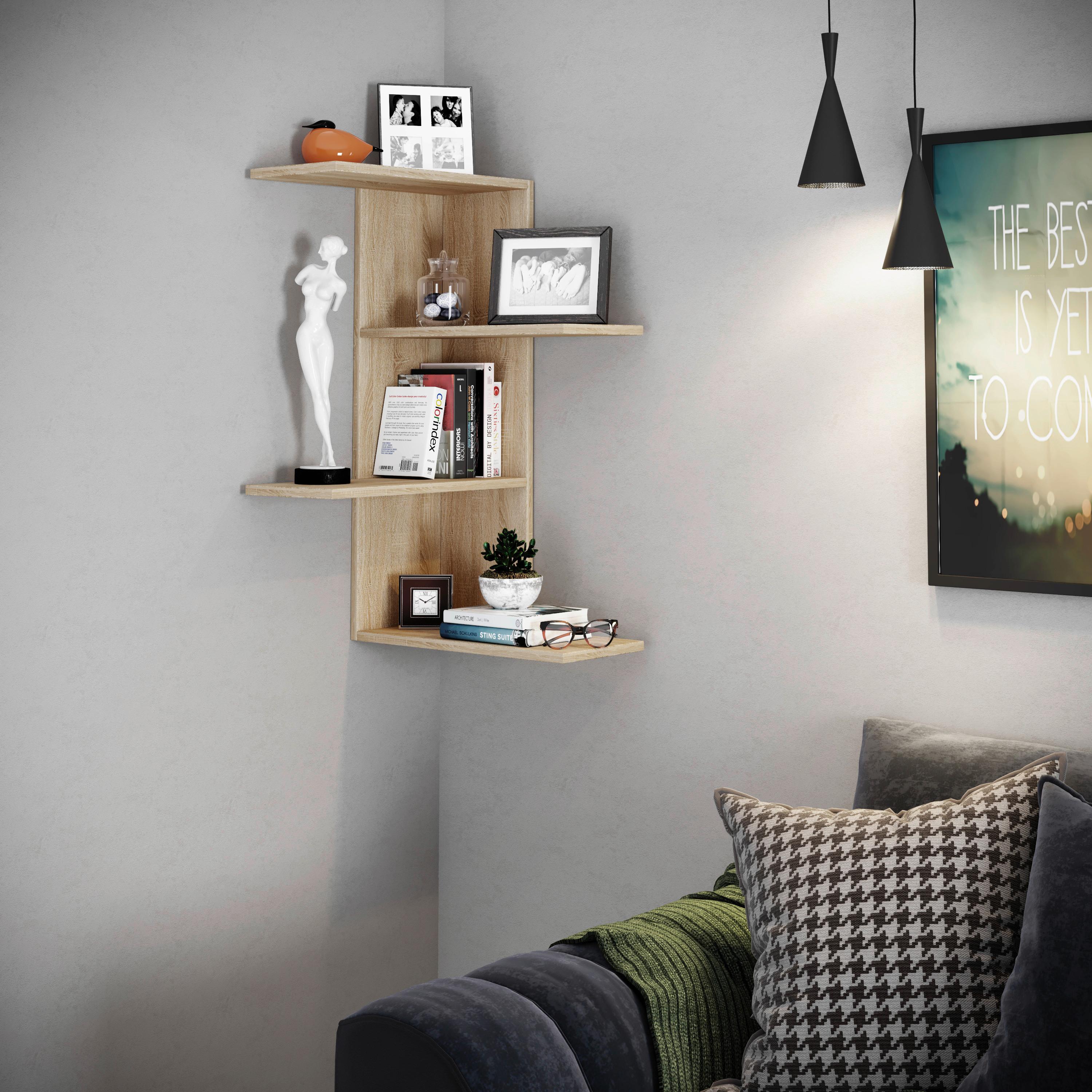 Wandregal Balos B: 45 Cm Sonoma Eiche - Sonoma Eiche, MODERN, Holzwerkstoff (45/77/45cm) - MID.YOU