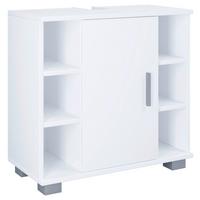 Waschbeckenunterschrank Zalo M B: 60 cm Weiß - Weiß, MODERN, Holzwerkstoff (60/57,7/30,4cm) - MID.YOU