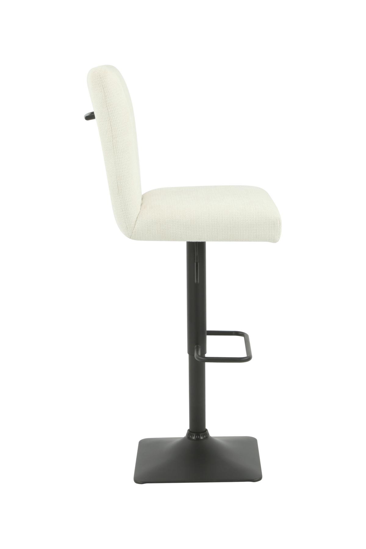 BARHOCKER SORICO H - Beige/Schwarz, MODERN, Textil/Metall (46/103-123,5/56cm) - P & B