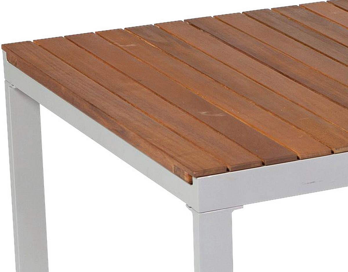 Gartengarnitur 5-Tlg. Naxos Alu/Holz/Textil - Silberfarben/Grau, ROMANTIK / LANDHAUS, Holz/Textil - Gardenson