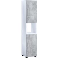 Hochschrank Flandu - Weiß/Grau, Basics, Holzwerkstoff (31/160/30cm) - MID.YOU