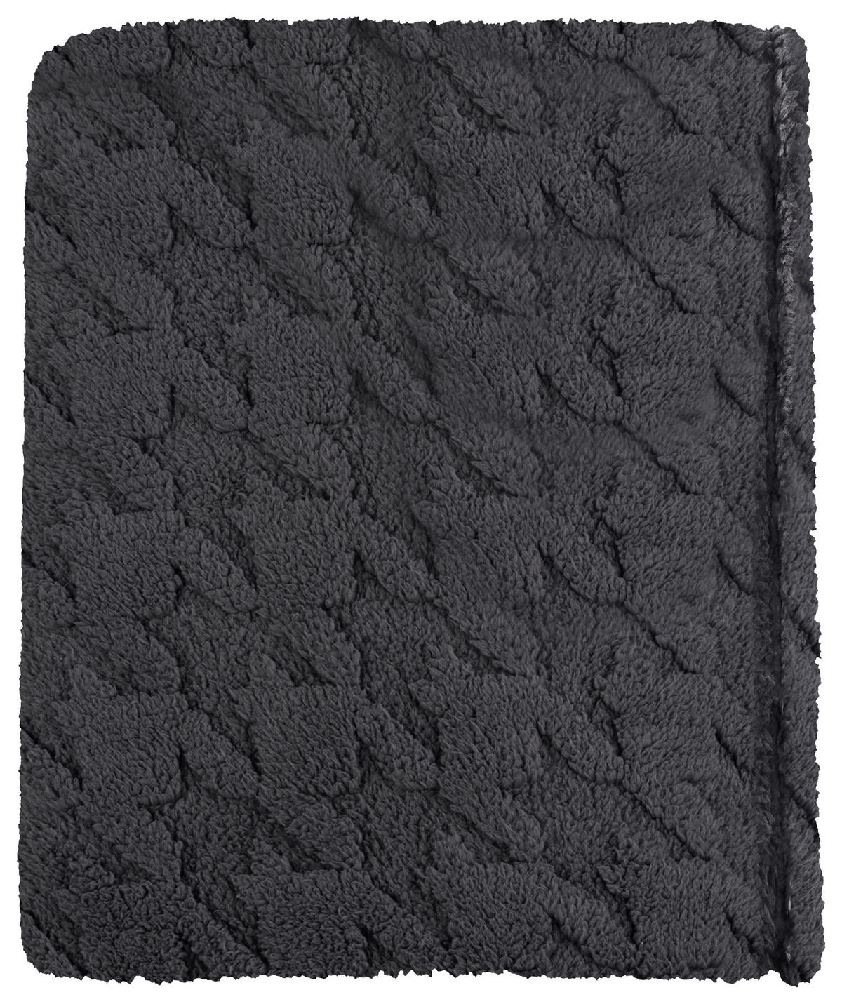 Kuscheldecke Luisa - Anthrazit, ROMANTIK / LANDHAUS, Textil (150/200cm) - James Wood