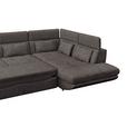 Wohnlandschaft Park - Dunkelbraun/Schwarz, MODERN, Textil (233/311cm) - Luca Bessoni