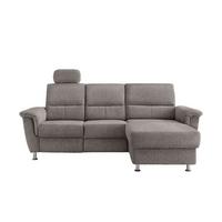 Ecksofa Mit Stauraum Parole Graubraun Chenille - Chromfarben/Graubraun, MODERN, Textil (231/165cm) - Livetastic