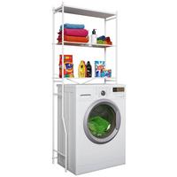 Waschmaschinenverbau Tubas Stahl Weiß H: 160 cm 3 Ablagen - Weiß, MODERN, Metall (67,5/160/25cm) - MID.YOU