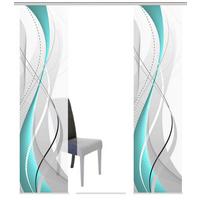 Flächenvorhang Carlisle Petrol B: 60 Cm - Petrol, Design, Textil (60/245cm)