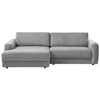 Ecksofa Bourbon - Dunkelgrau/Schwarz, MODERN, Textil (176/250cm) - Trendmanufaktur