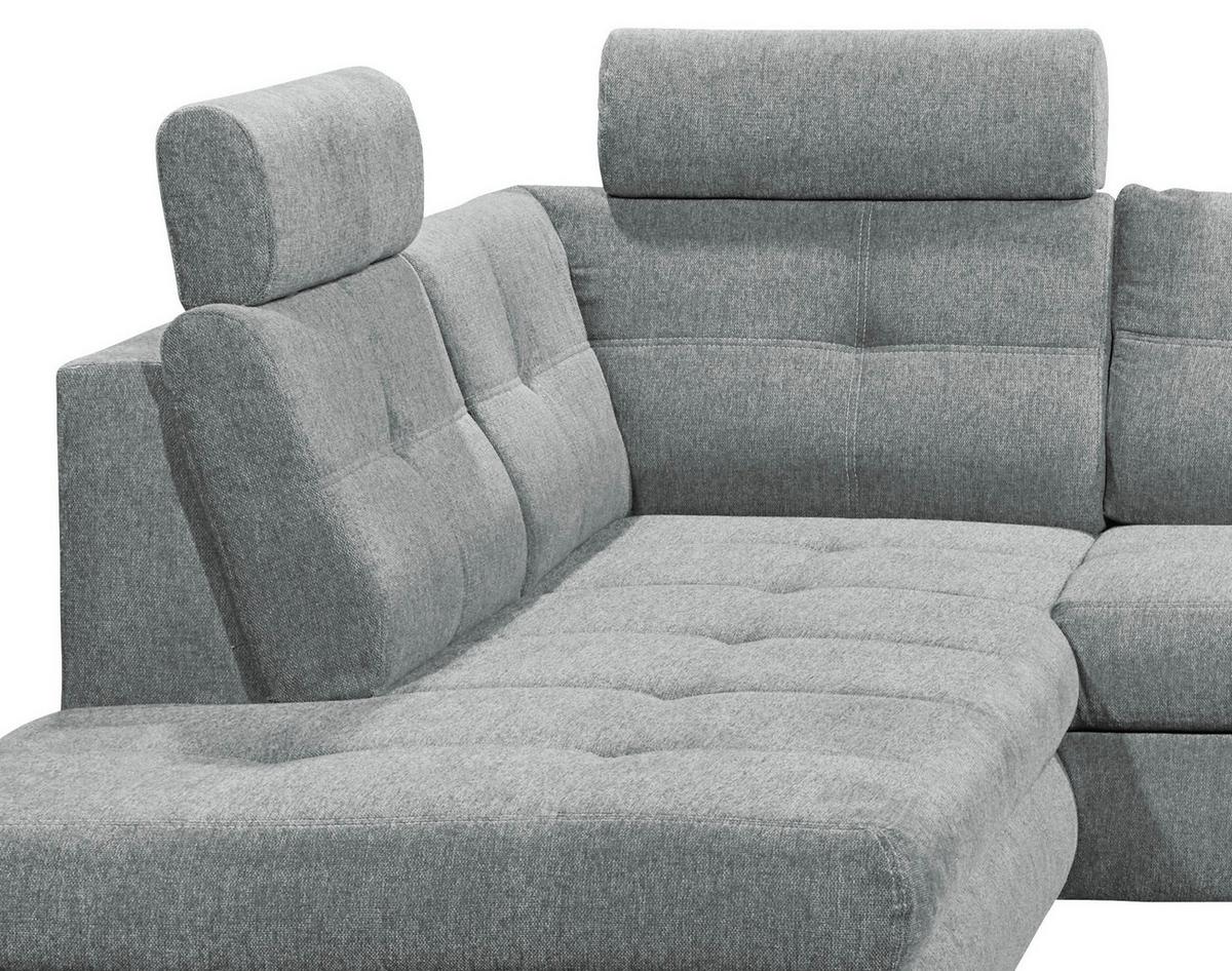 Wohnlandschaft mit Schlaffunktion Alba, Webstoff - Hellgrau, MODERN, Textil (233/349/177cm) - MID.YOU