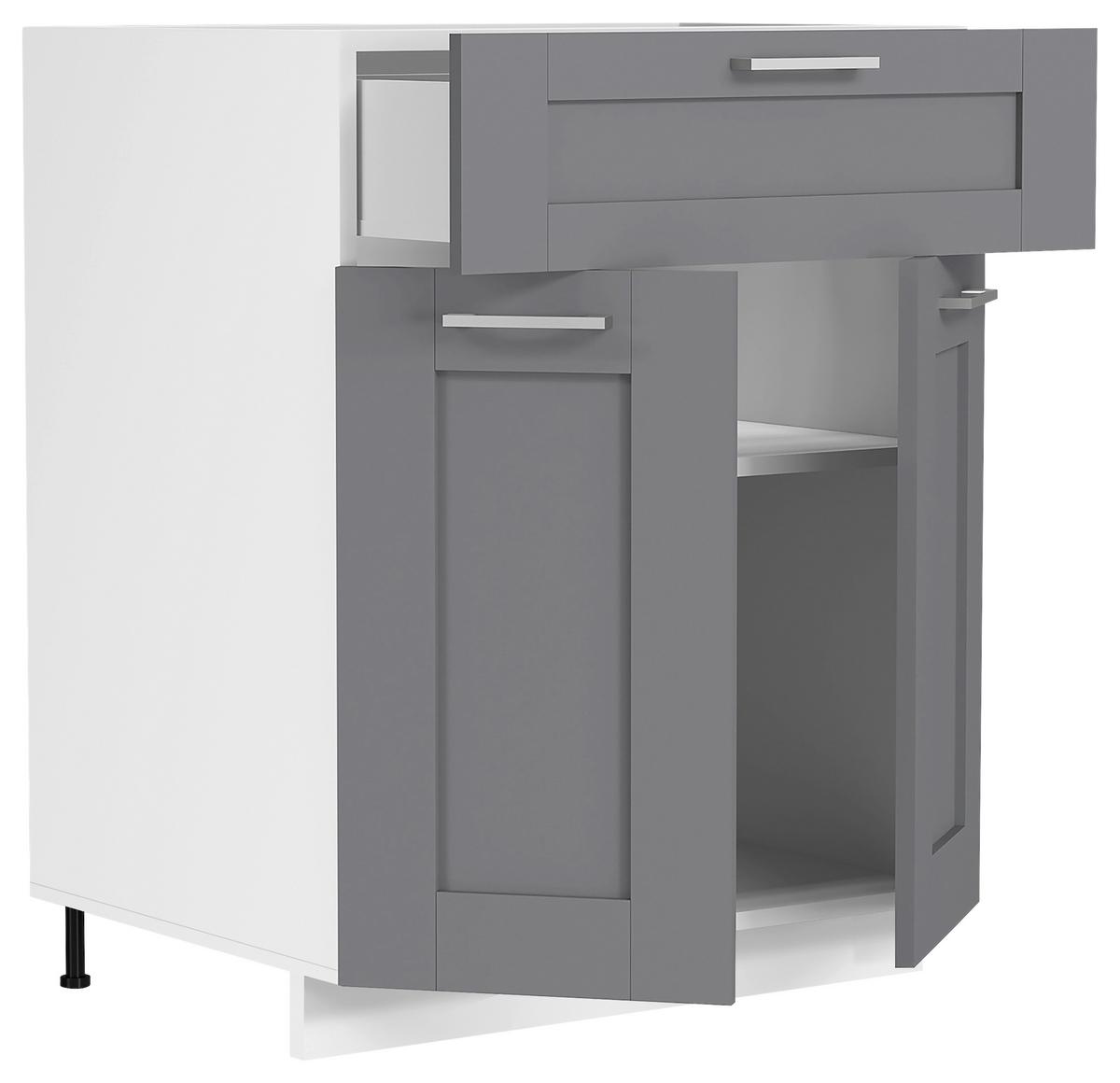 Küchenunterschrank Colura - Anthrazit/Weiß, Trend, Holzwerkstoff/Kunststoff (60/82/46cm) - MID.YOU
