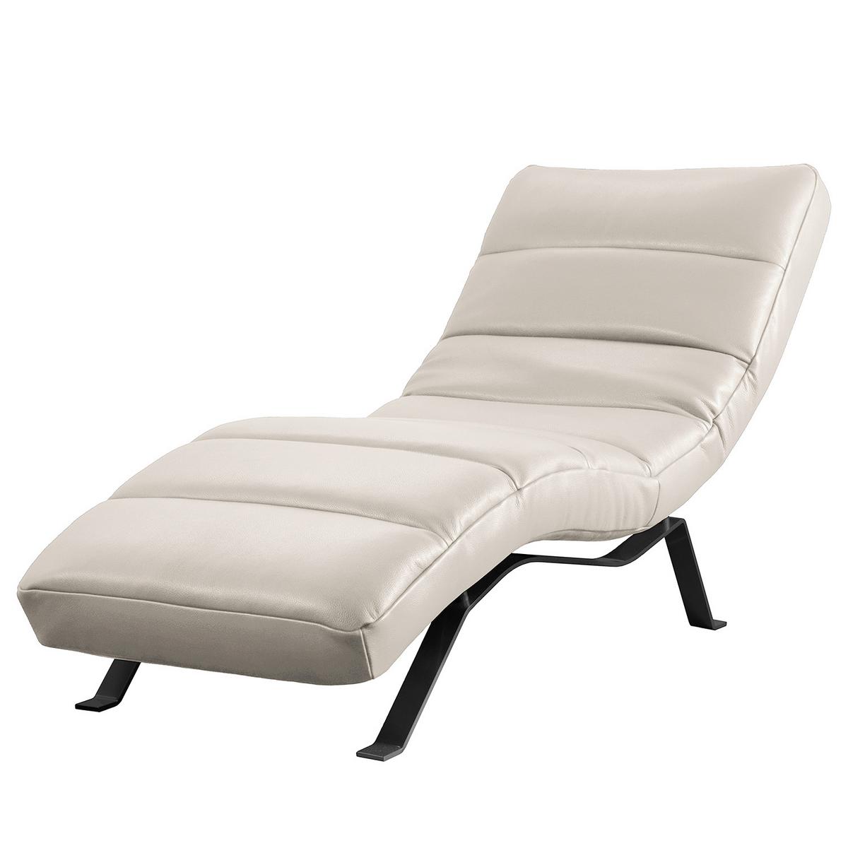 Relaxliege Swing Black Grau B: 65 Cm - Schwarz/Grau, Design, Leder (65/65-95/171cm) - Livetastic