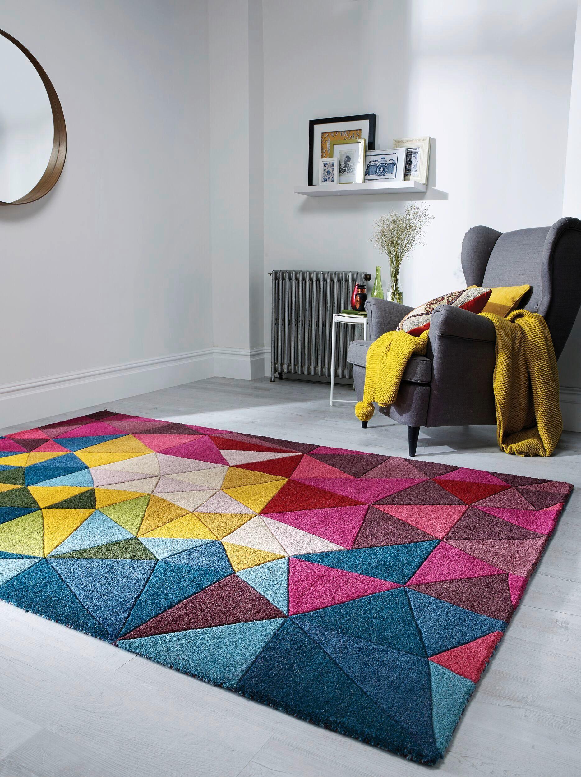 Wollteppich Multicolor 170x120 cm - Multicolor, Basics, Textil (170/120cm)