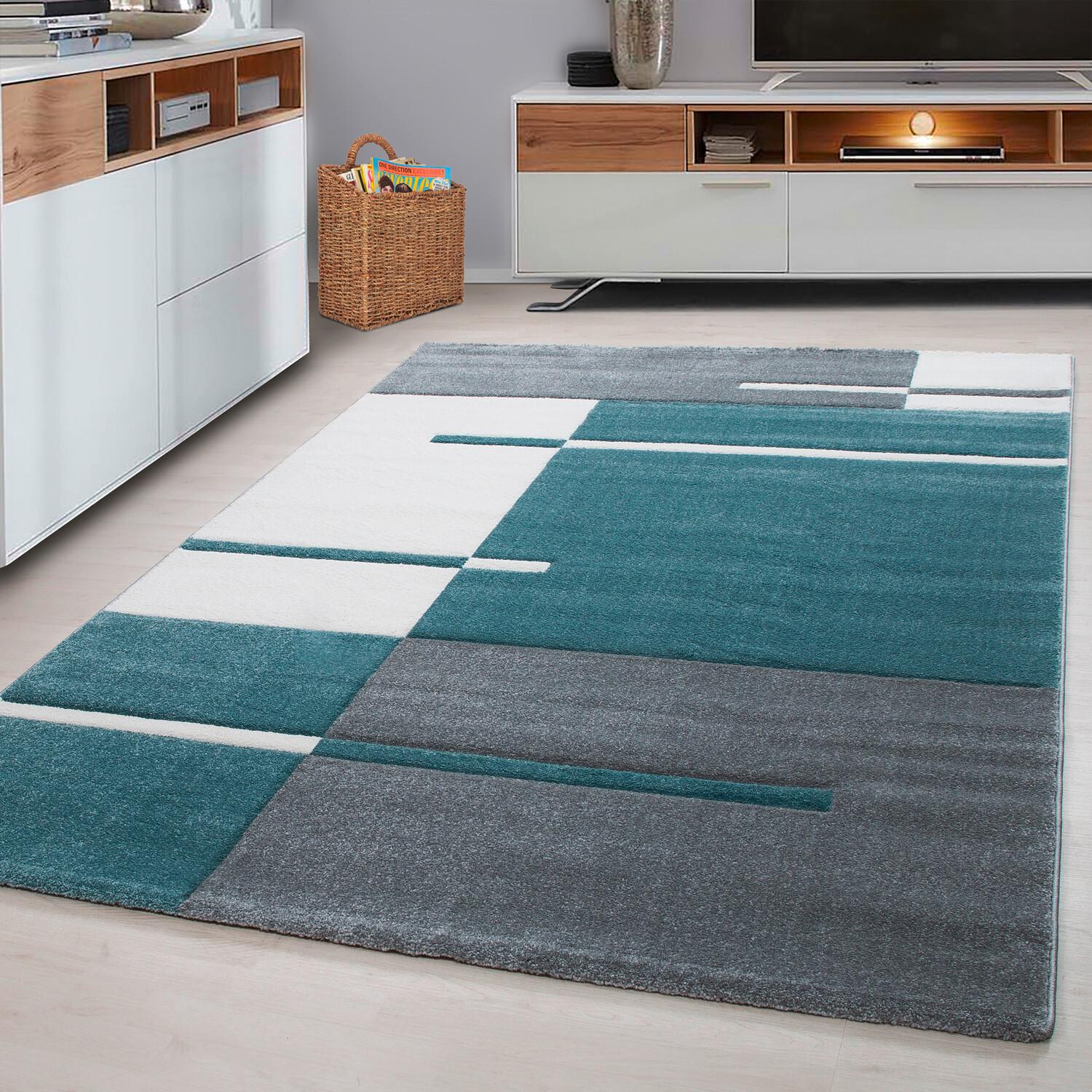 Flachwebteppich Hawaii - Blau, Basics, Textil (140/200cm) - Novel
