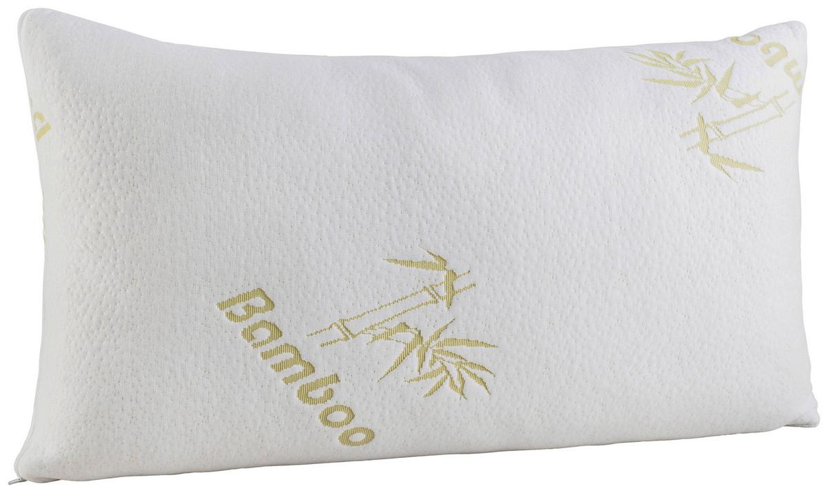 Párna Memory Bambusz Kb.60/40cm - fehér, textil (60/40/14cm) - Naturtex