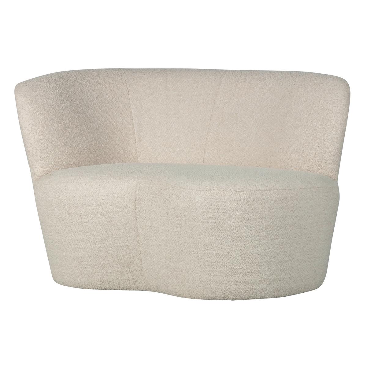 RÉCAMIERE Stone Creme B: 112cm - Creme/Schwarz, MODERN, Textil (112/73/80cm) - Livetastic