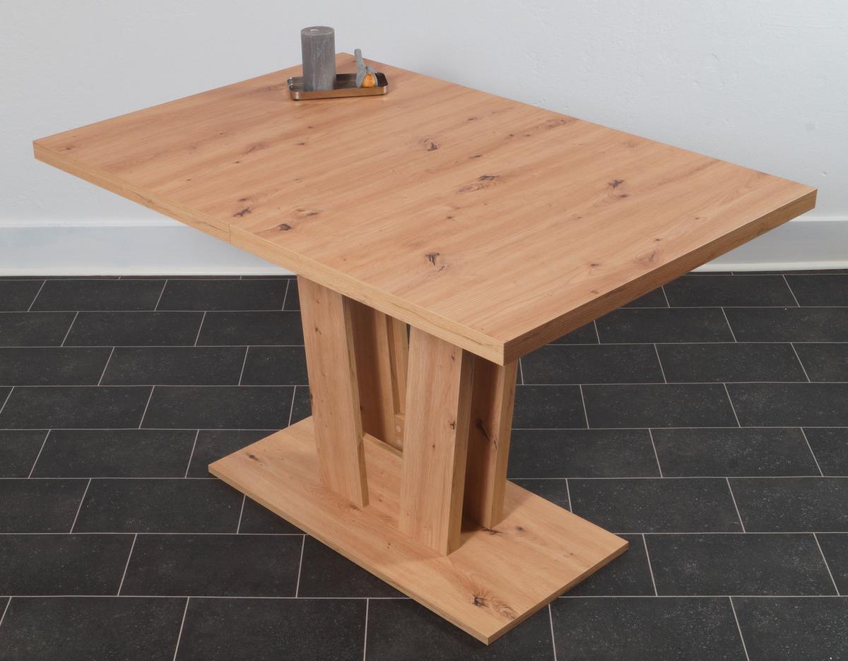 Esstisch Varese Eiche Artisan L: 120 cm - Eiche Artisan, KONVENTIONELL, Holzwerkstoff (120/80/76cm) - MID.YOU